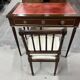 Flat desk and Louis XVI style chair in mahogany veneer (nineteenth century)