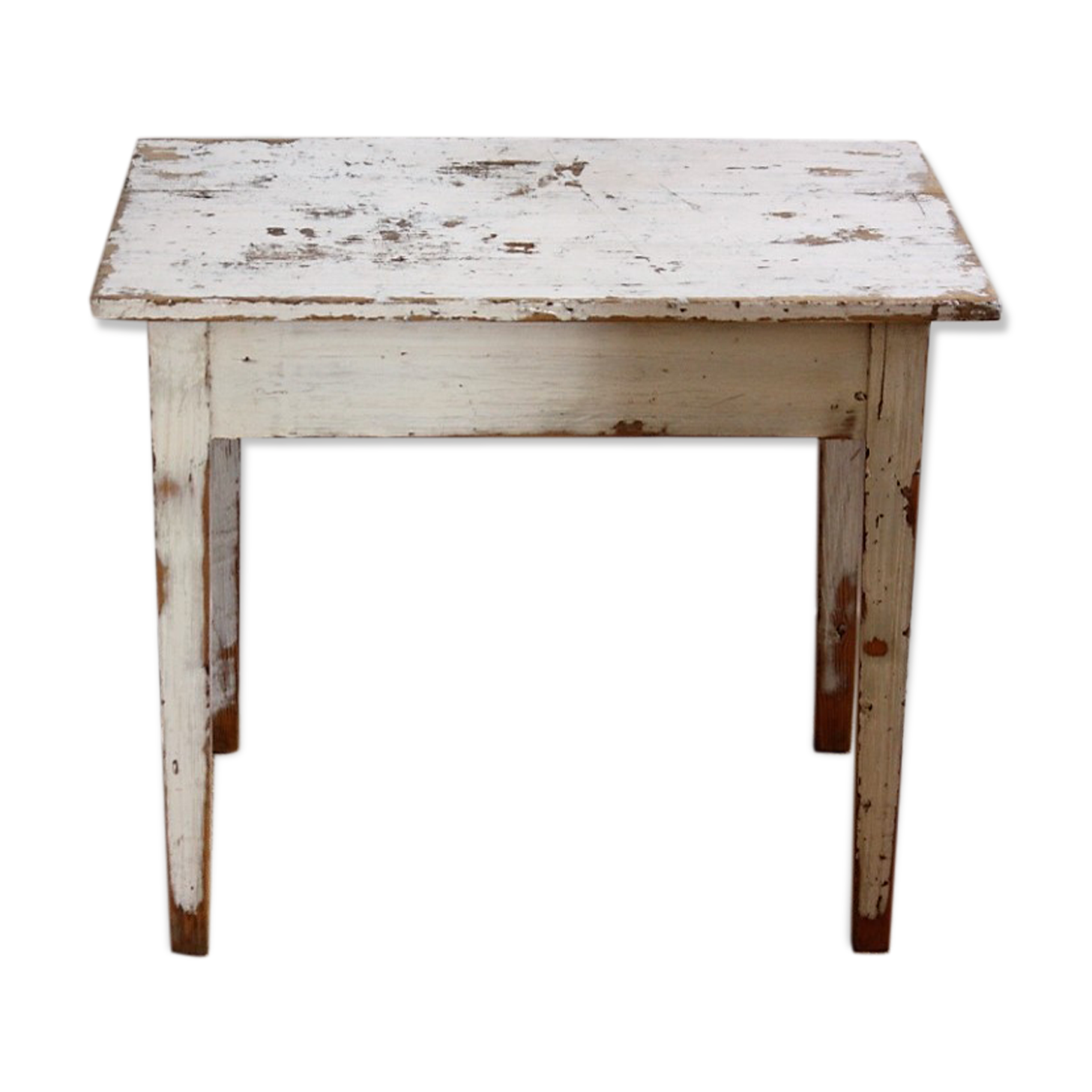 Shabby white side table
