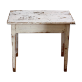Shabby white side table