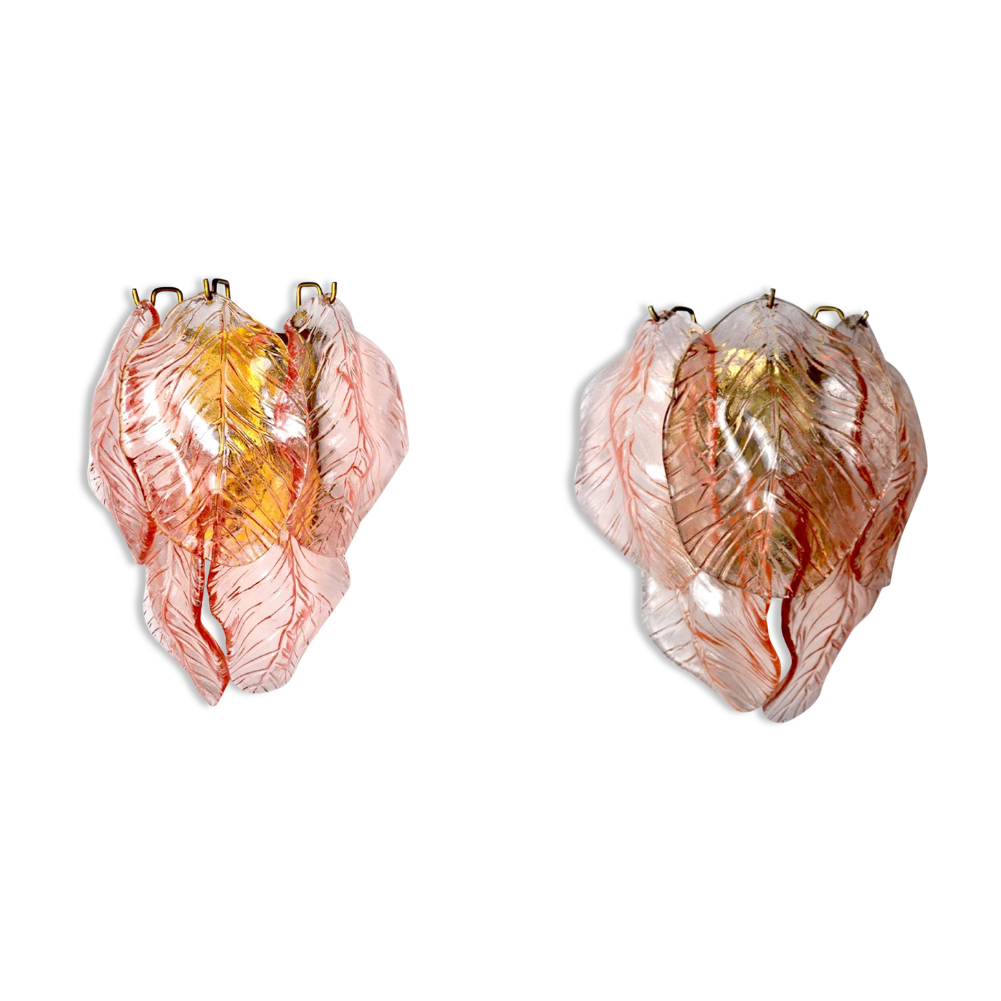 Pair of appliques Mazzega Murano, Italy, 1970