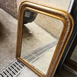 Antique large Louis Philippe mirror, decorated with gilt leaf - "Claude"