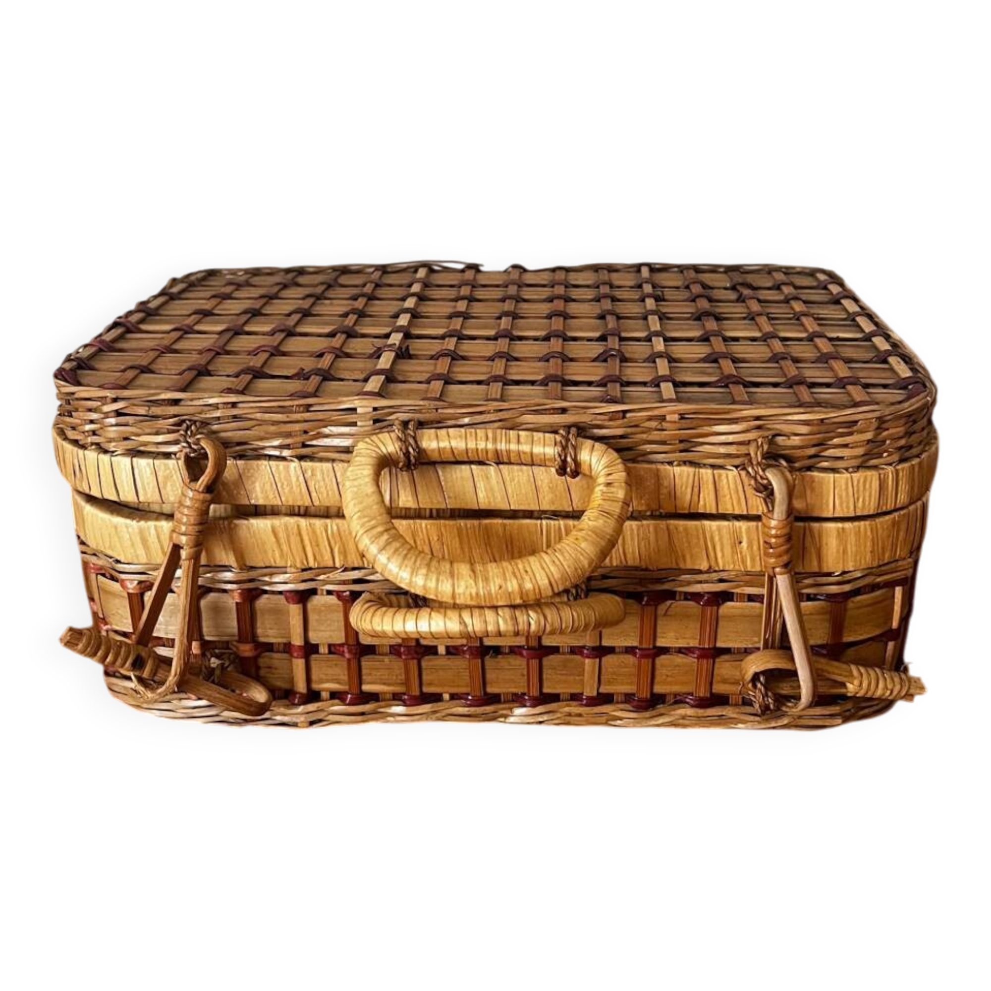 Small wicker suitcase
