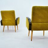 Midcentury Leather Armchairs Designed by Miroslav Navrátil, 1970s
