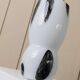 Black and White Hand-Blown Murano Glass Vase by Corso Italia (1980s) – 26 cm tall