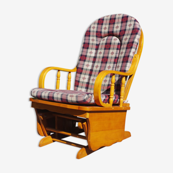 Rocking chair en pin années 1970