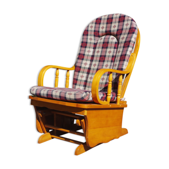 Rocking chair en pin années 1970