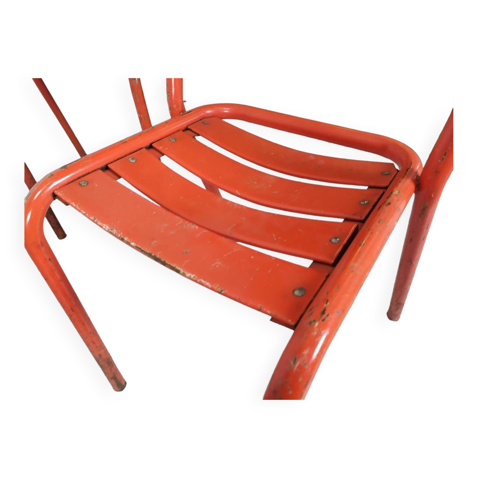 4 tolix metal bistro chairs