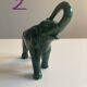 Pair of marbled faience elephants from Saint Clément