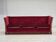 1970s, Danish 3-seater drop arm "Spanish" sofa, red furniture velour.