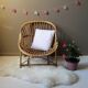 Vintage rattan adult armchair