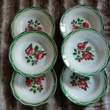 6 antique deep plates from Digoin and Sarreguemines