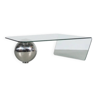 Table basse en verre design 70