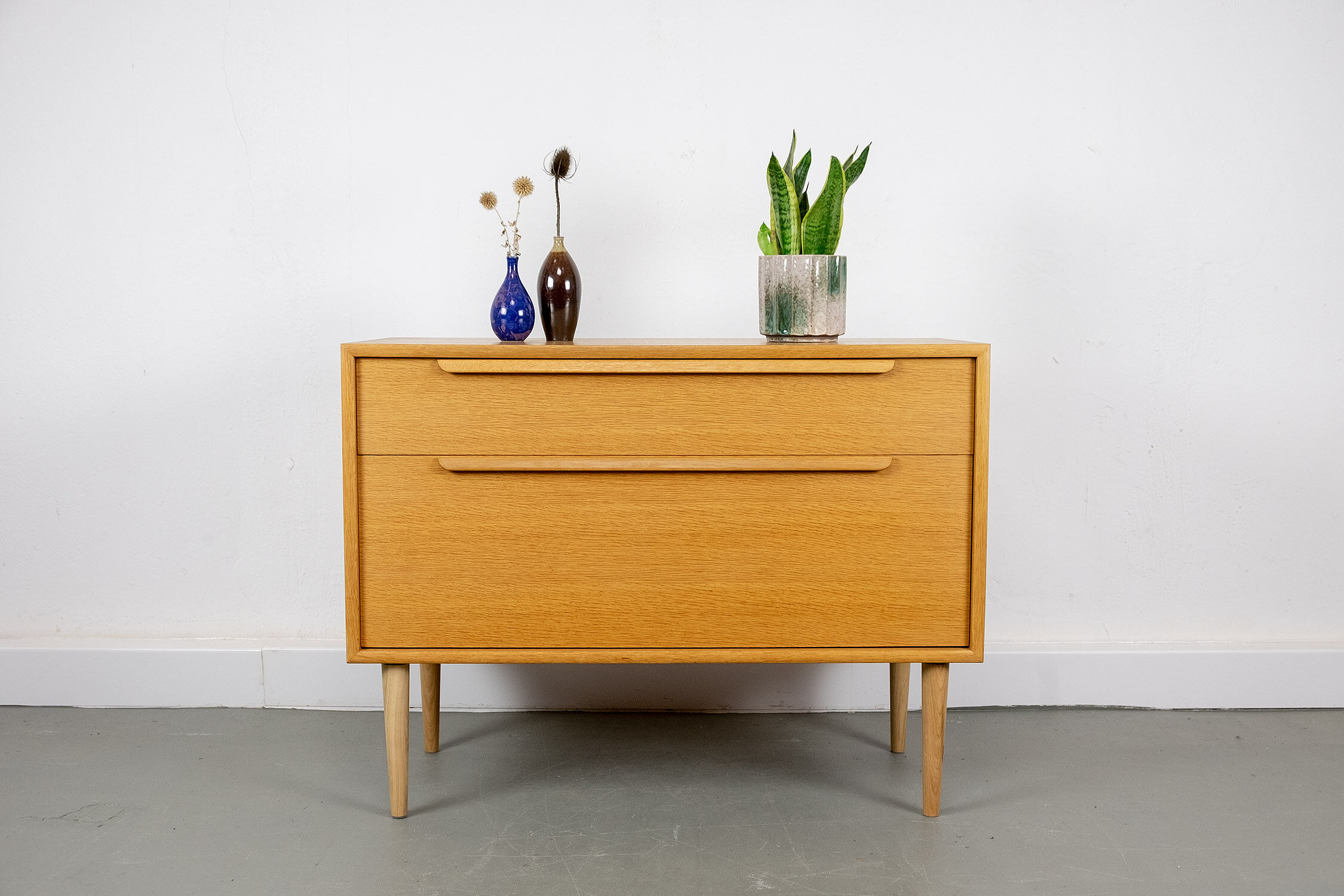 Chest of drawers in light oak by WK Möbel, 1970s