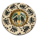 Ceramic Plate with Stylized Birds Graffito Style Pesaro Faenza Early 900