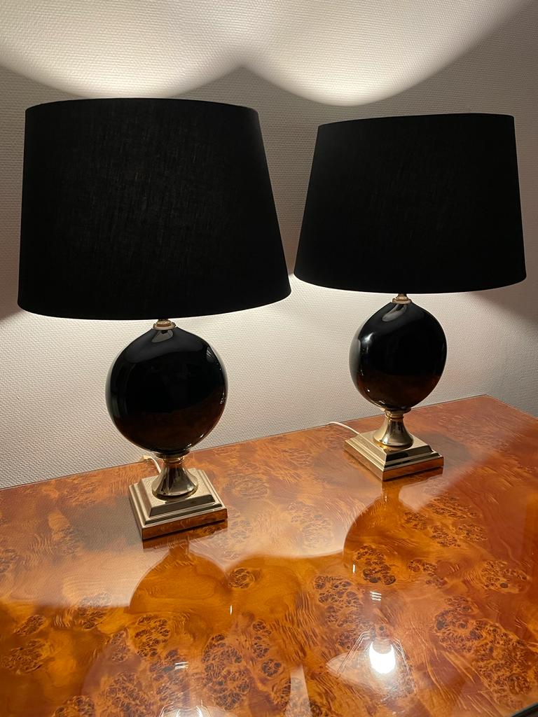 Pair of large vintage lamps Italy