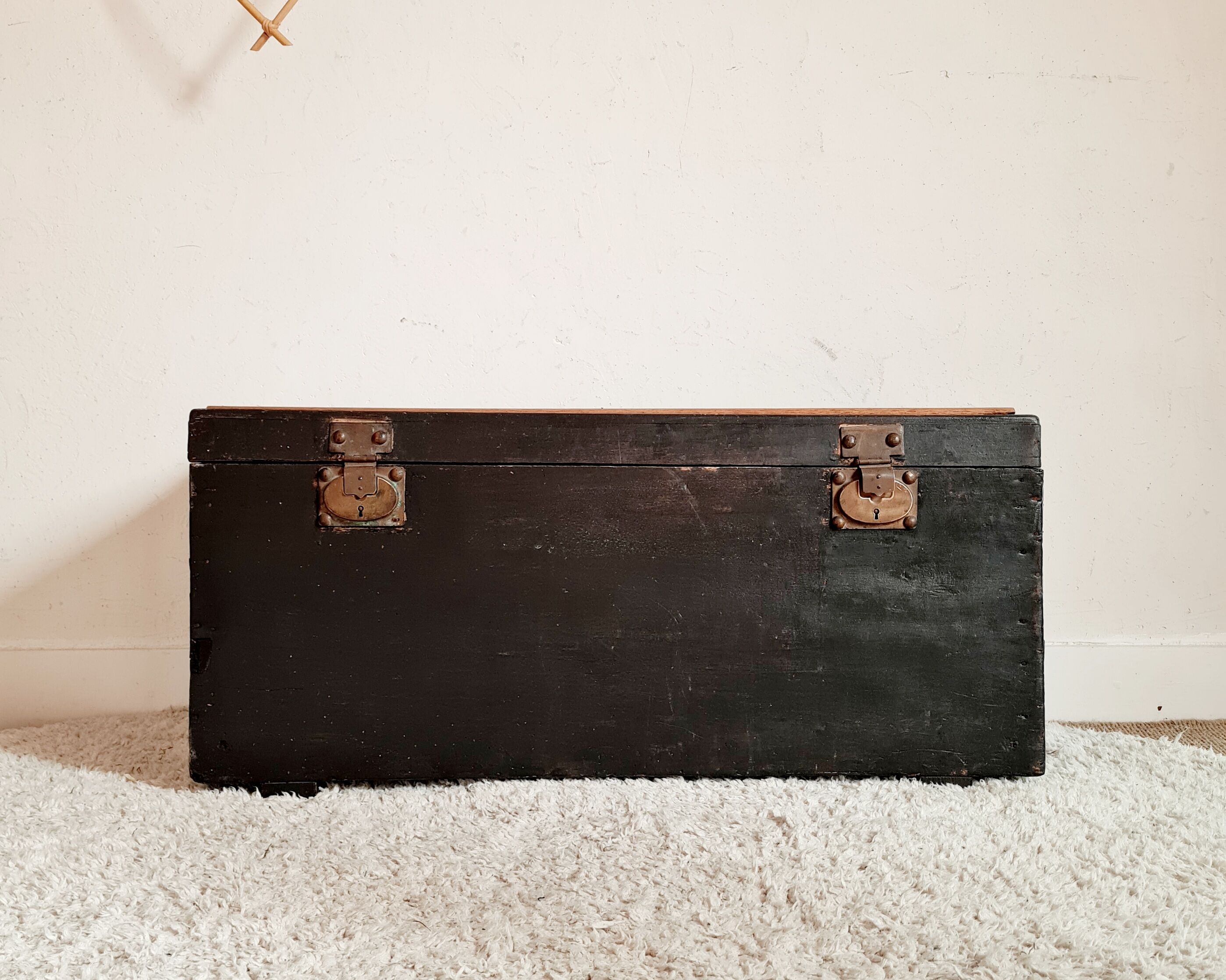 Old black wood trunk