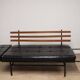 Vintage "Daybed" sofa bench in metal and imitation leather, 1950