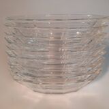 Set of 9 Art Deco Glass Faceted Ramekins