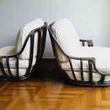 Rattan lounge chairs from the 1970s (*2)