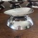 Vintage set of 6 stainless steel bowls, two-in-one design for ice cream and avocados.