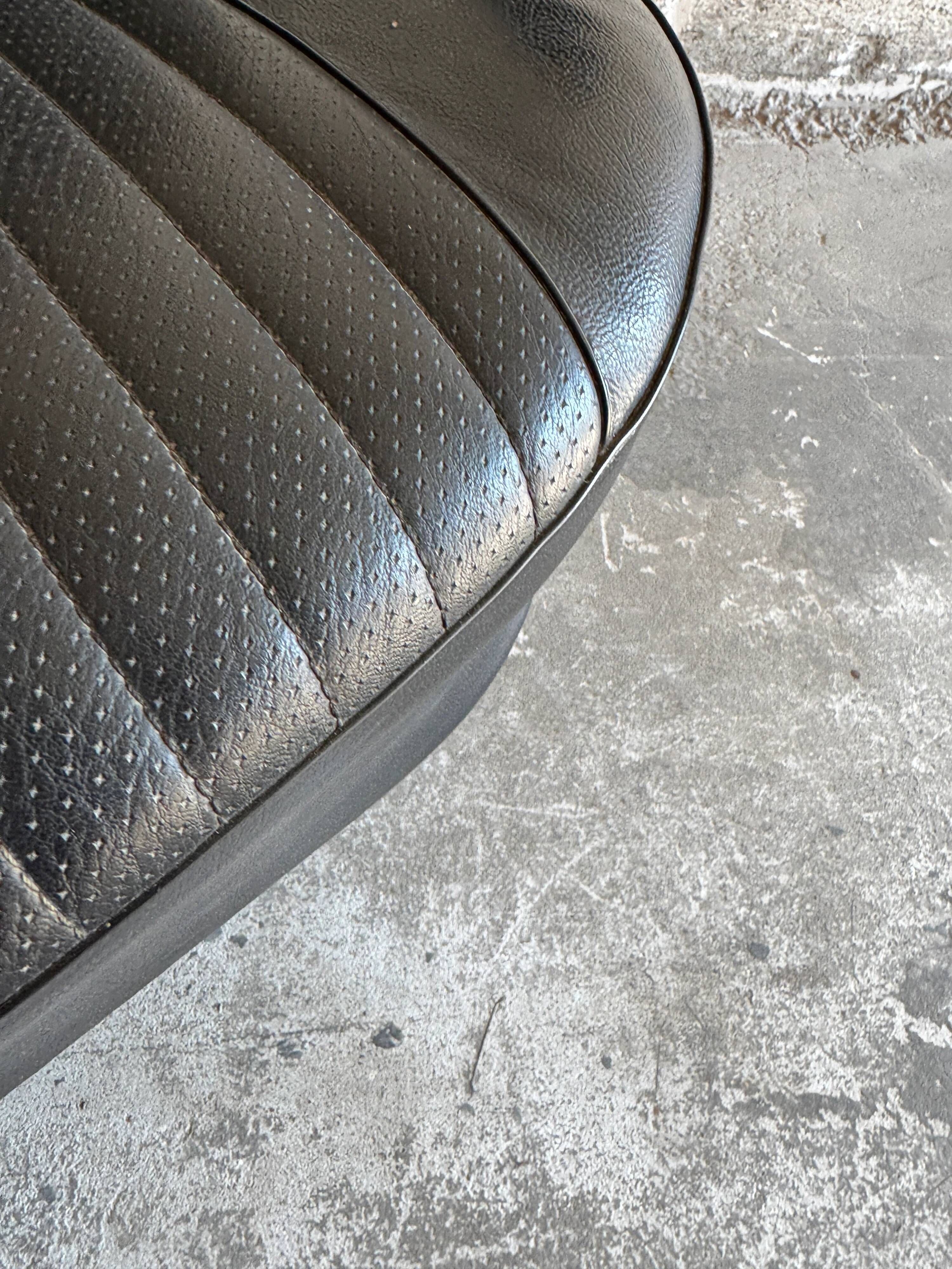 Vintage racing seat in black faux leather