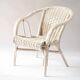Fauteuil rotin enfant blanc