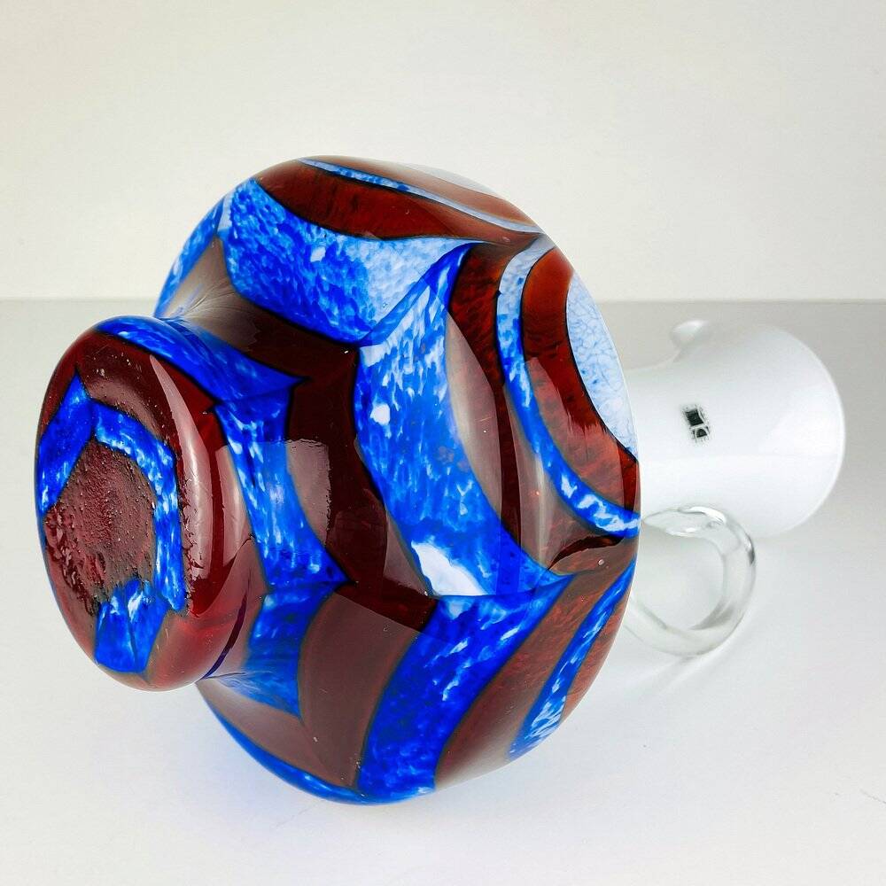 Hand-cut Murano glass pitcher by Carlo Moretti, Italy, 1970s.