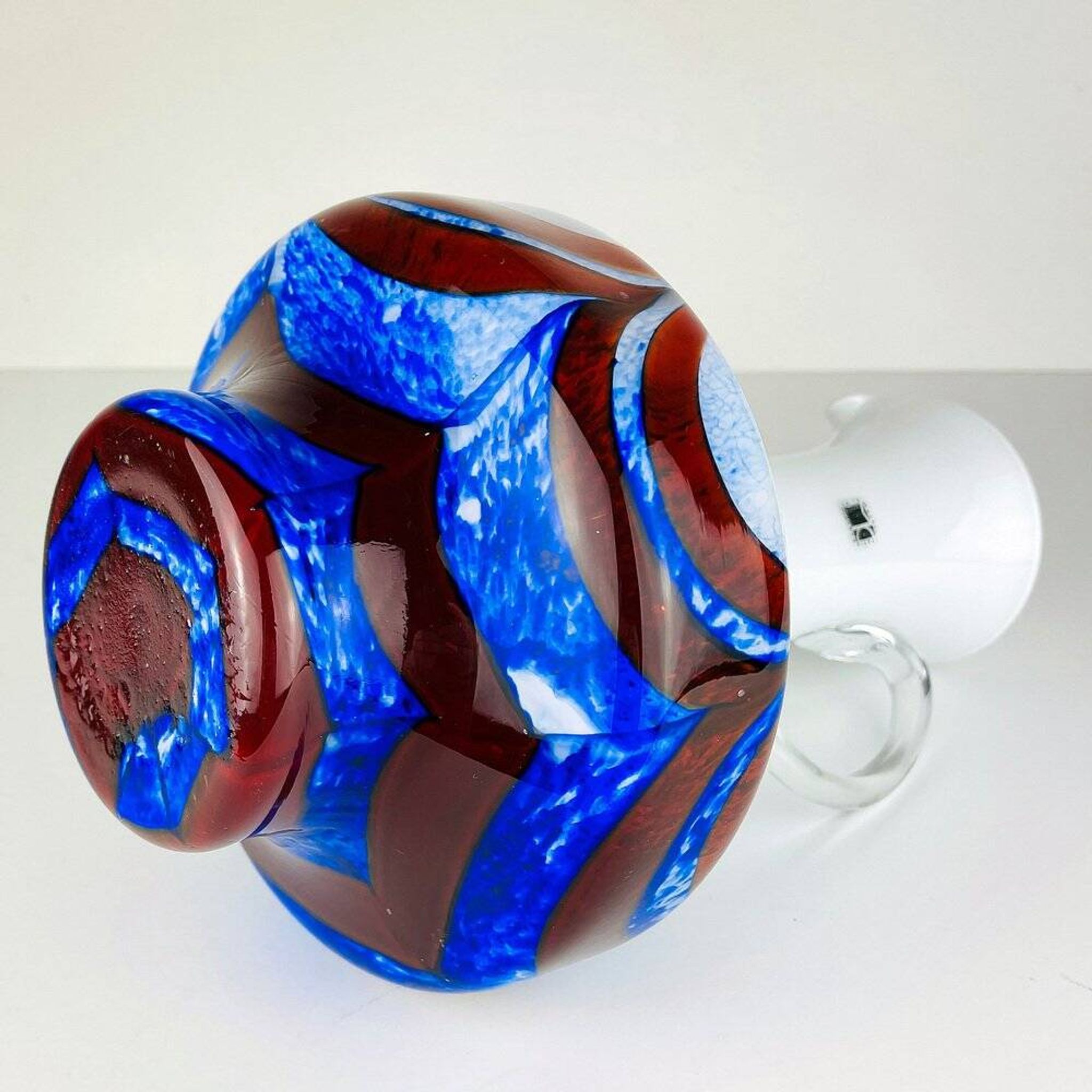 Hand-cut Murano glass pitcher by Carlo Moretti, Italy, 1970s.