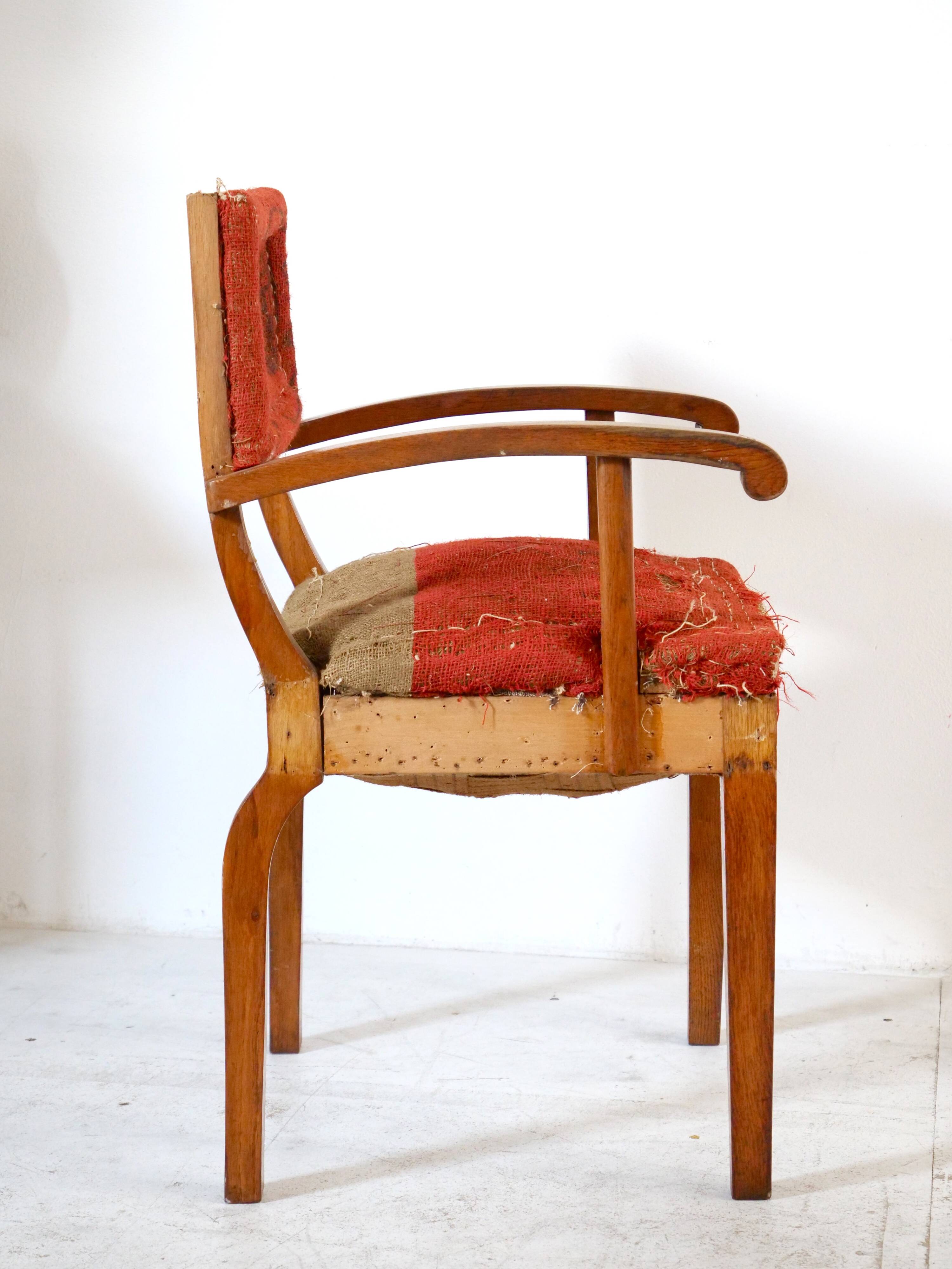 Fauteuil bridge ancien structure originale projet de tapissier