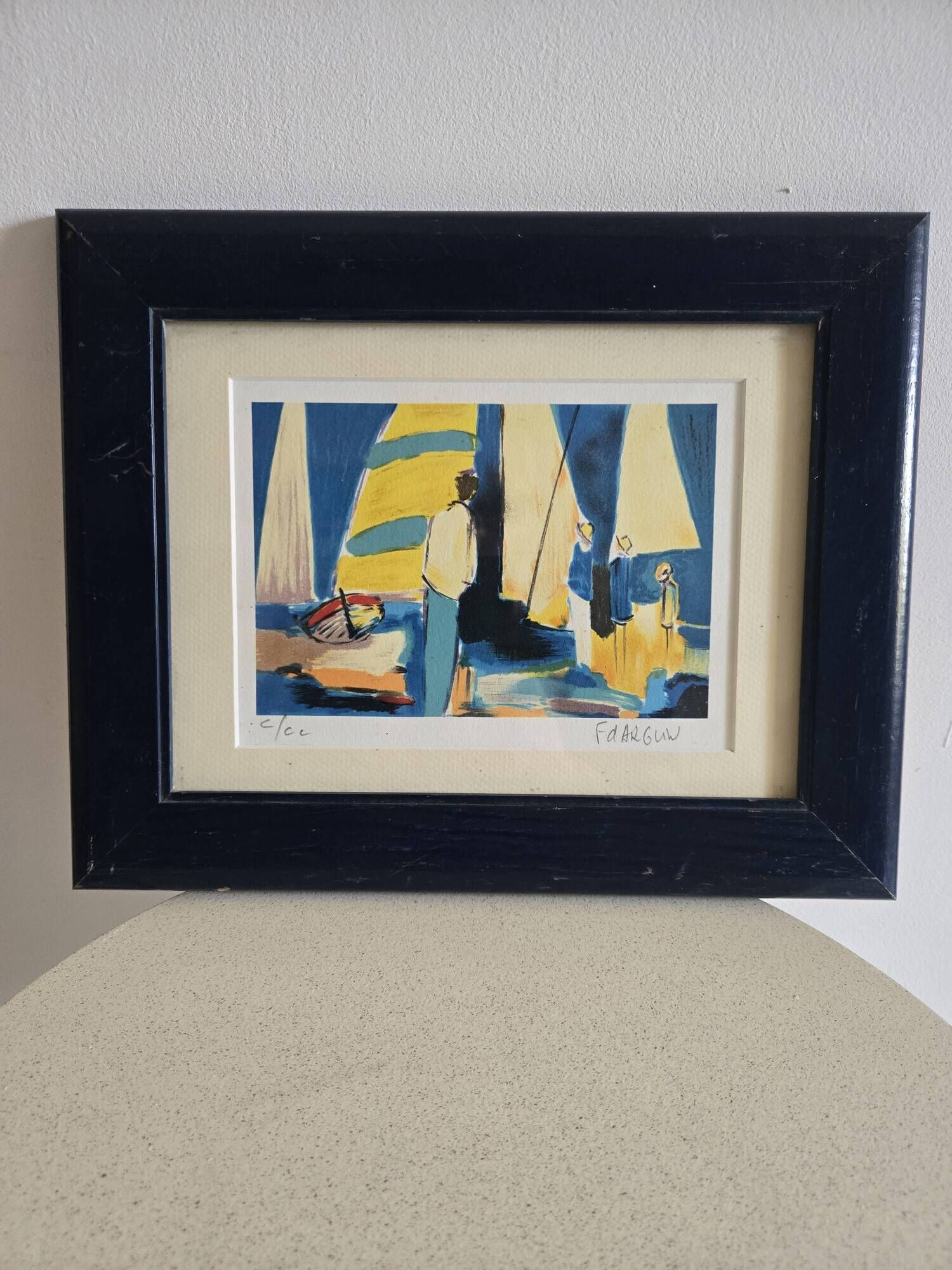 Lithograph F. Daguin "The Yellow Sails" 100/200