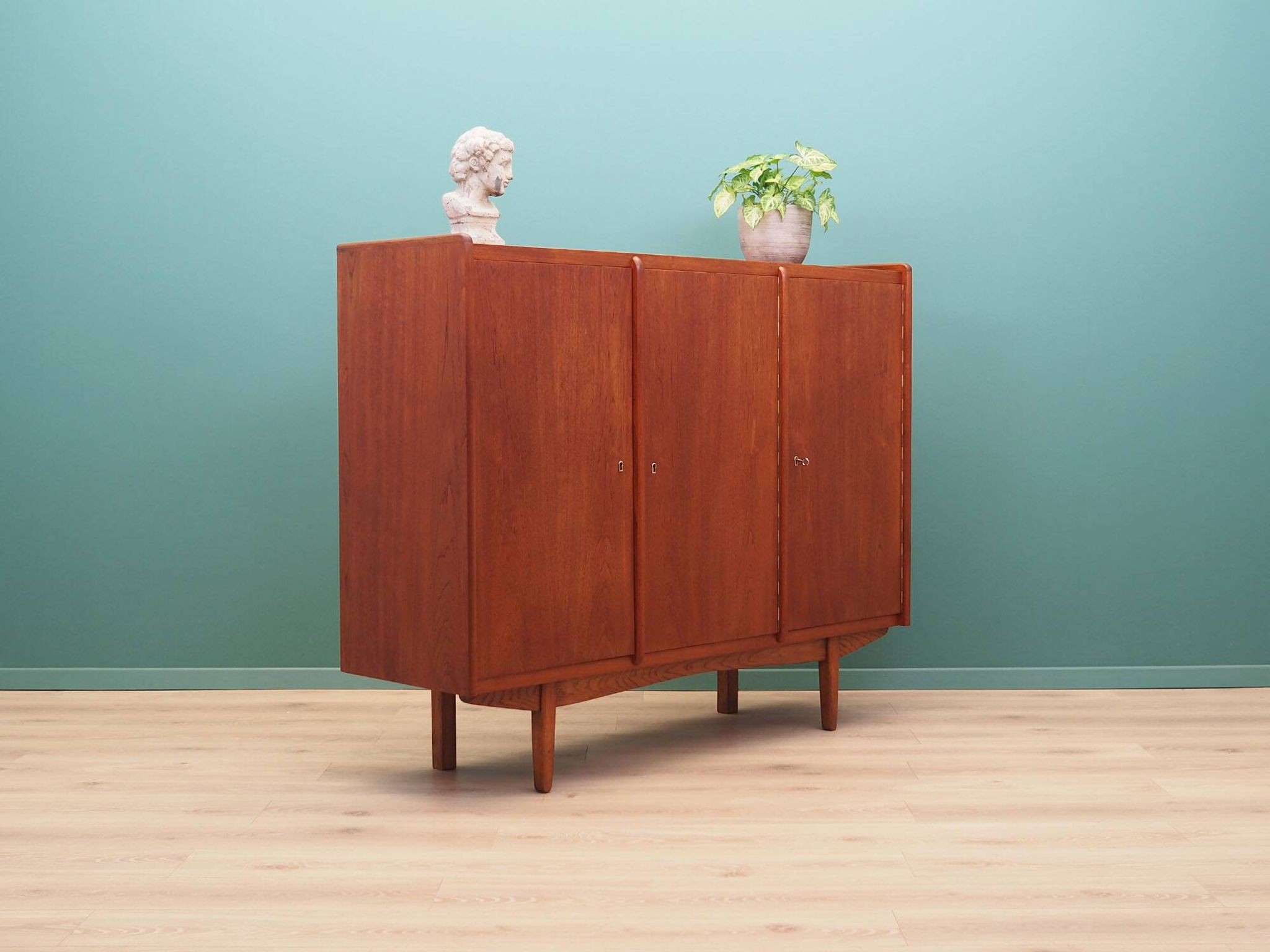 Teak highboard, Danish design, 1960s, production: Denmark