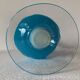 Vase pichet Aiguière piédouche verre soufflé bleu opalin