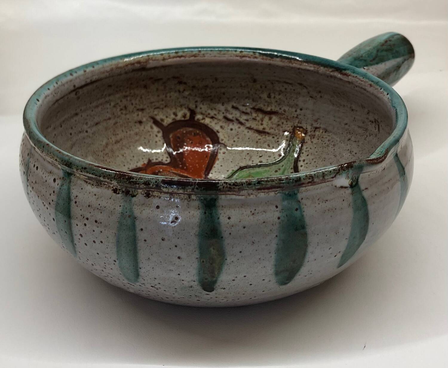 Ceramic fondue pot by Daniel Étienne in Vallauris