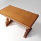 Art Deco Oak Coffee Table with Sculpted Details, Belgium 1940s