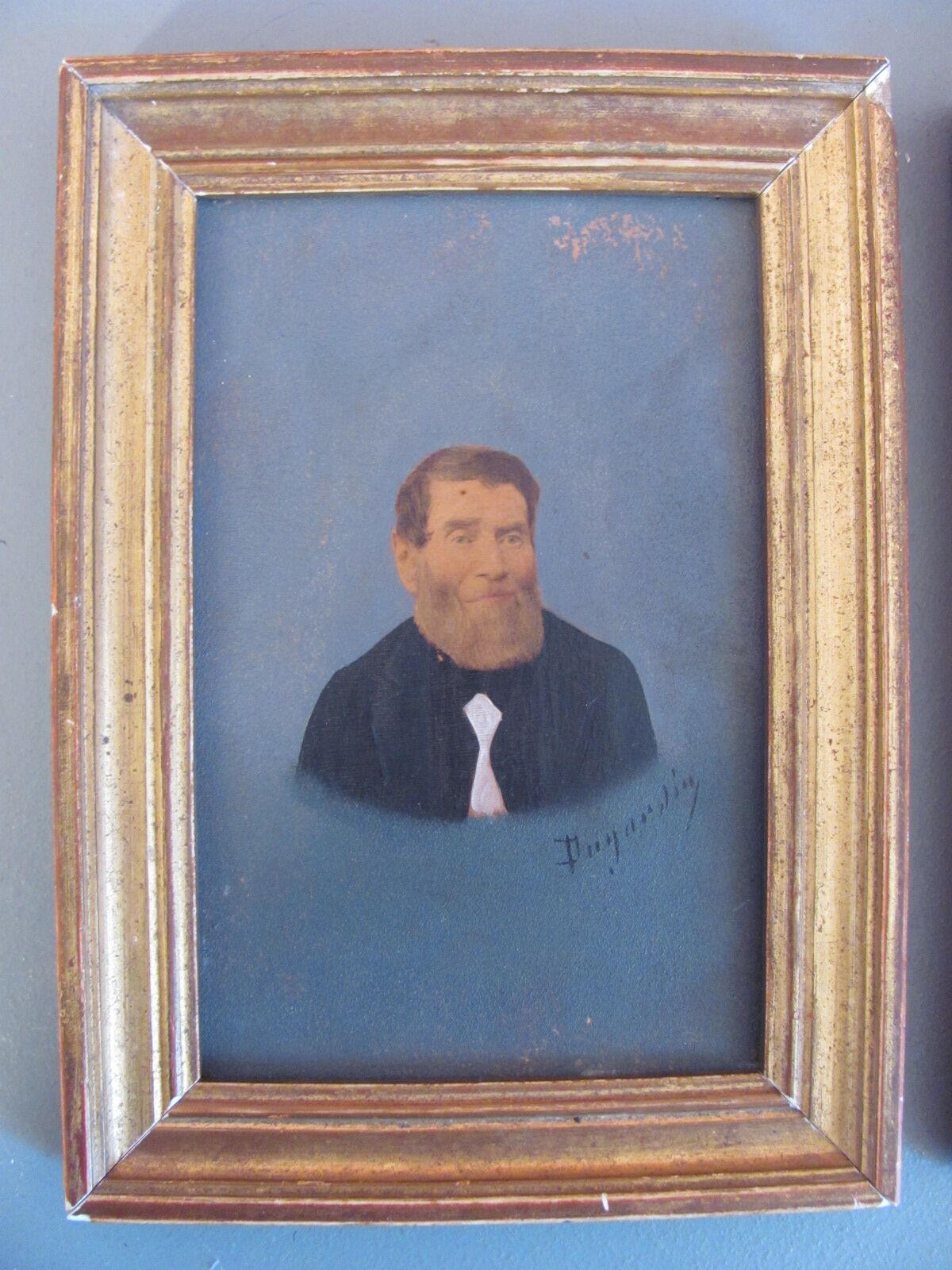 Two portraits wooden frame