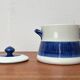 Grand Terrine Couvercle de Pot Suédois du Milieu du Siècle Koka Blue Bla par Hertha Bengtson pour Rörstrand, années 1950