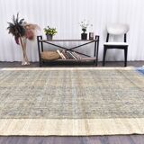 Mustard Kilim Rug- Yellow Blue Kilim Rug 190x290cm wool kilim tapi