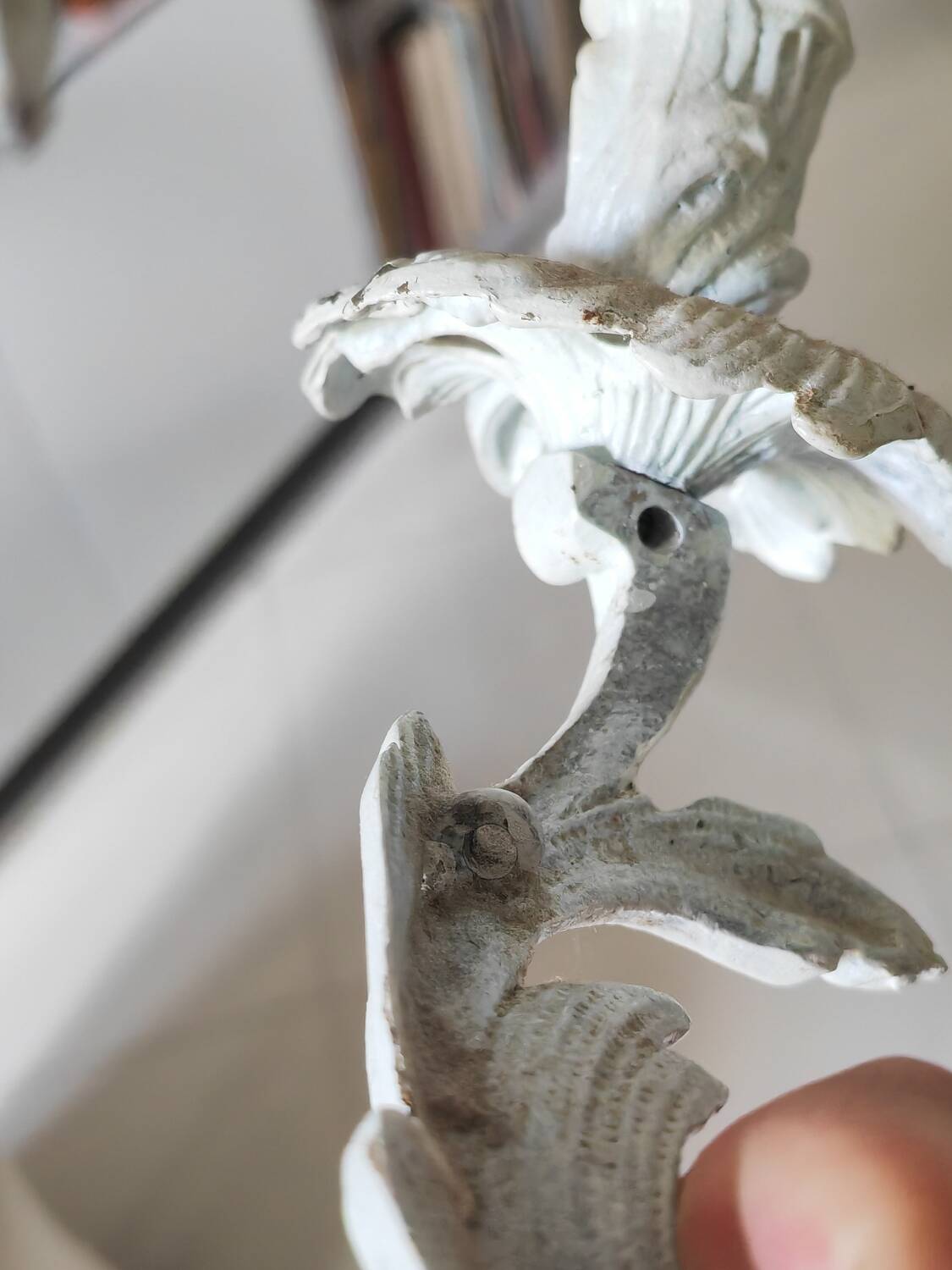 Pair of bronze light fixtures