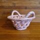 Vintage woven ceramic pocket basket