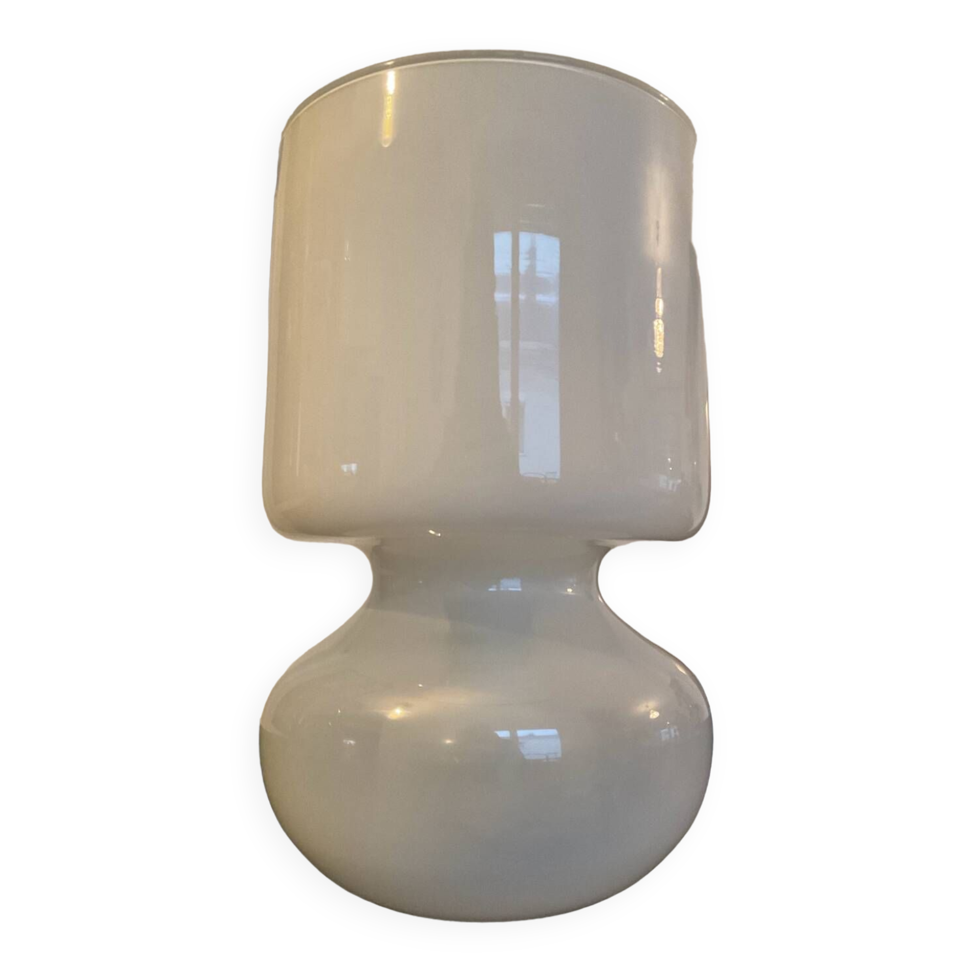 Vintage opaline mushroom lamp