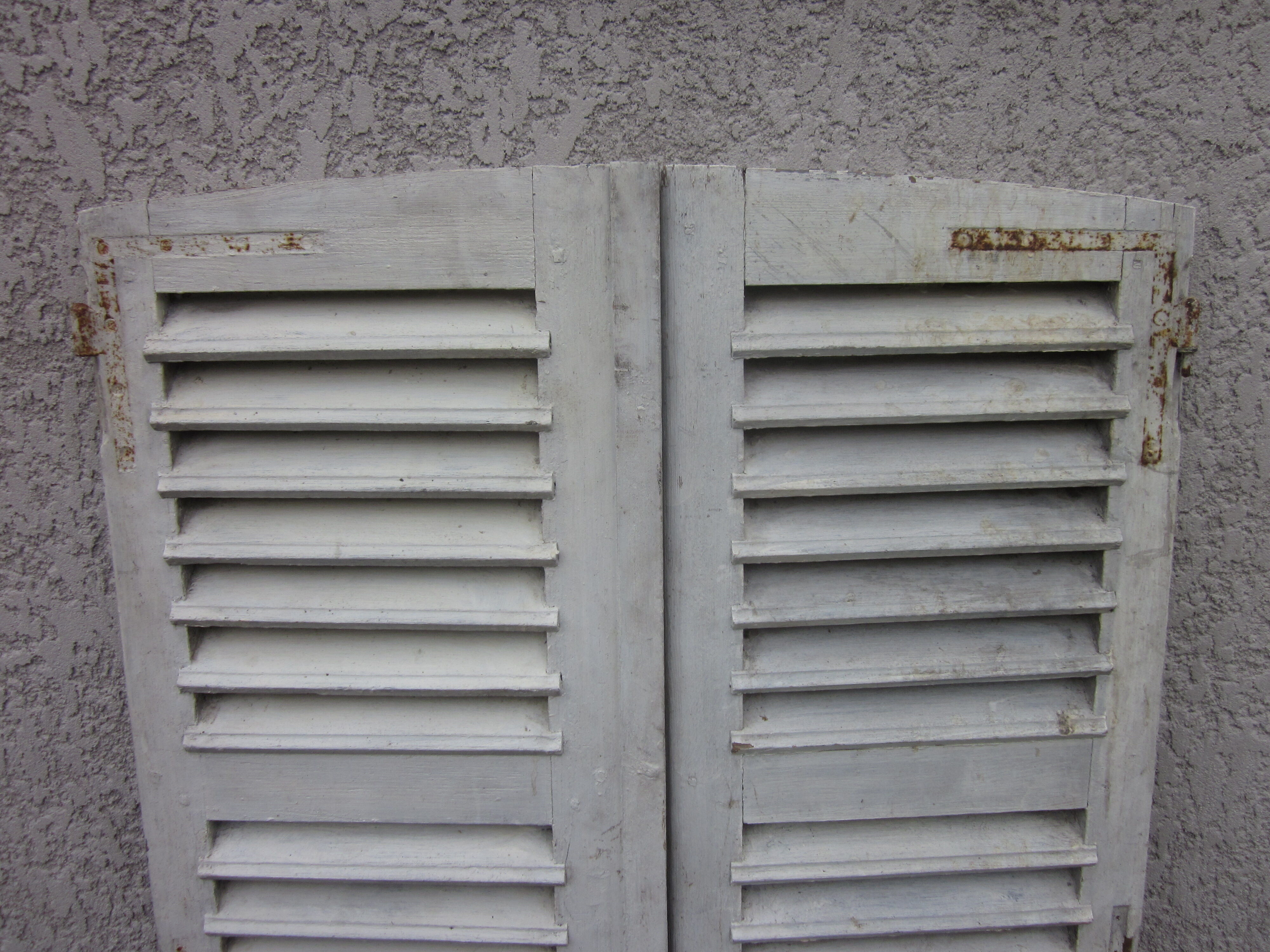 Pair of old shutter louvers