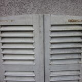 Pair of old shutter louvers