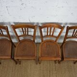 Set of 4 mismatched vintage bistro chairs