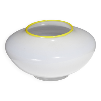 SMALL WHITE GLASS VASE, 1960s