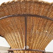 Mid-Century Italian Sunflower Wicker Chairs, Set of 2