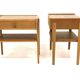Set of 2 teak and oak bedside tables, Ferdinand Lundqvist, Sweden, 1960