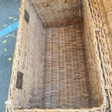 Wicker travel trunk