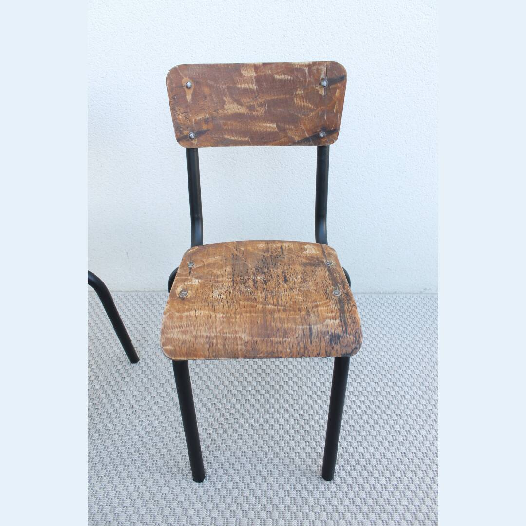 Set of school chairs