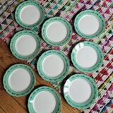 Set of 9 Manufrance flat plates