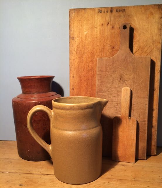 Clear stoneware pitcher
